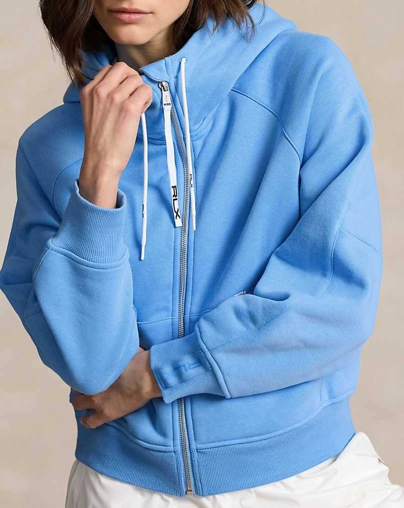Sudadera con Capucha Ralph Lauren Fleece Full-Zip Dolman-Sleeve Mujer Azules | TQYSRIF-70 - vista 5