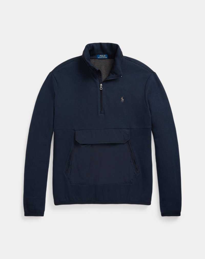 Sudadera con Capucha Ralph Lauren Hybrid Hooded Anorak Hombre Azul Marino | TJUOZWD-81 - vista 2