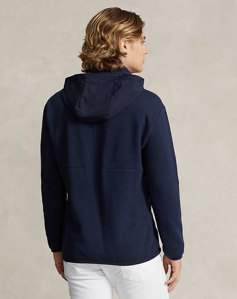 Sudadera con Capucha Ralph Lauren Hybrid Hooded Anorak Hombre Azul Marino | TJUOZWD-81 - vista 4