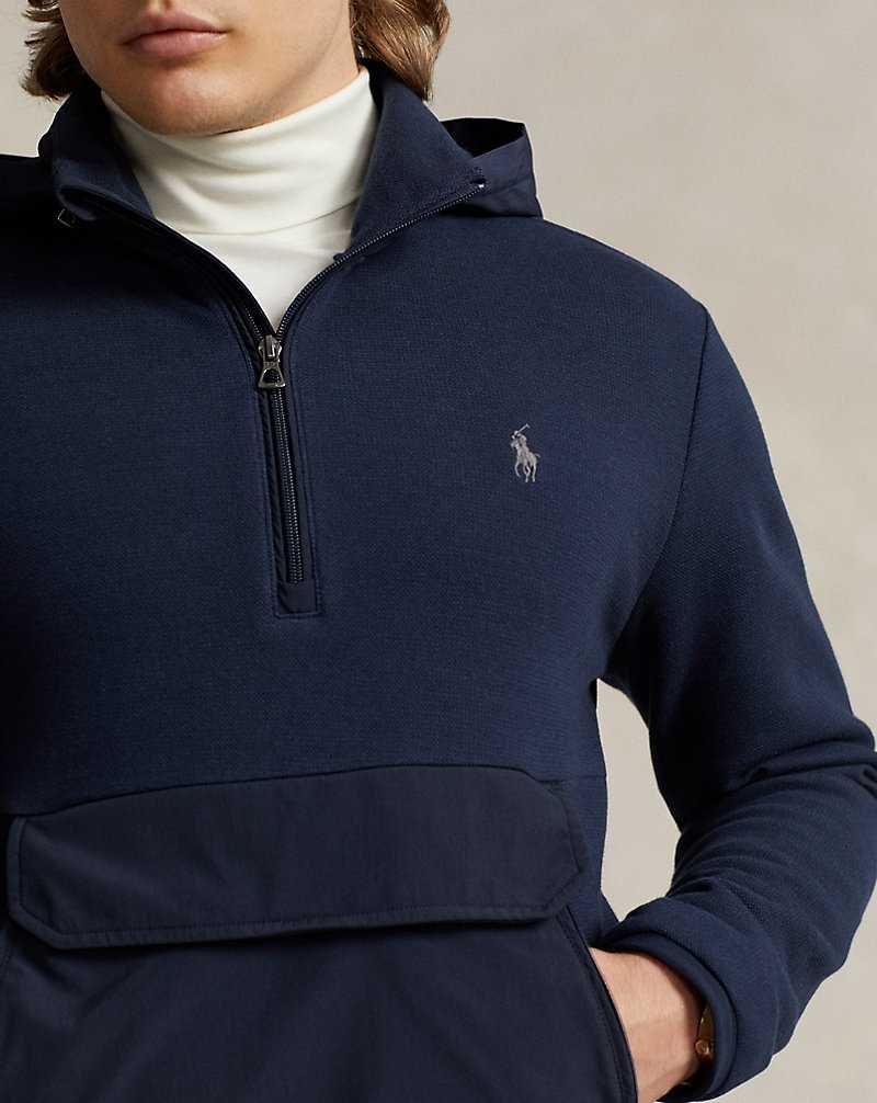 Sudadera con Capucha Ralph Lauren Hybrid Hooded Anorak Hombre Azul Marino | TJUOZWD-81 - vista 5