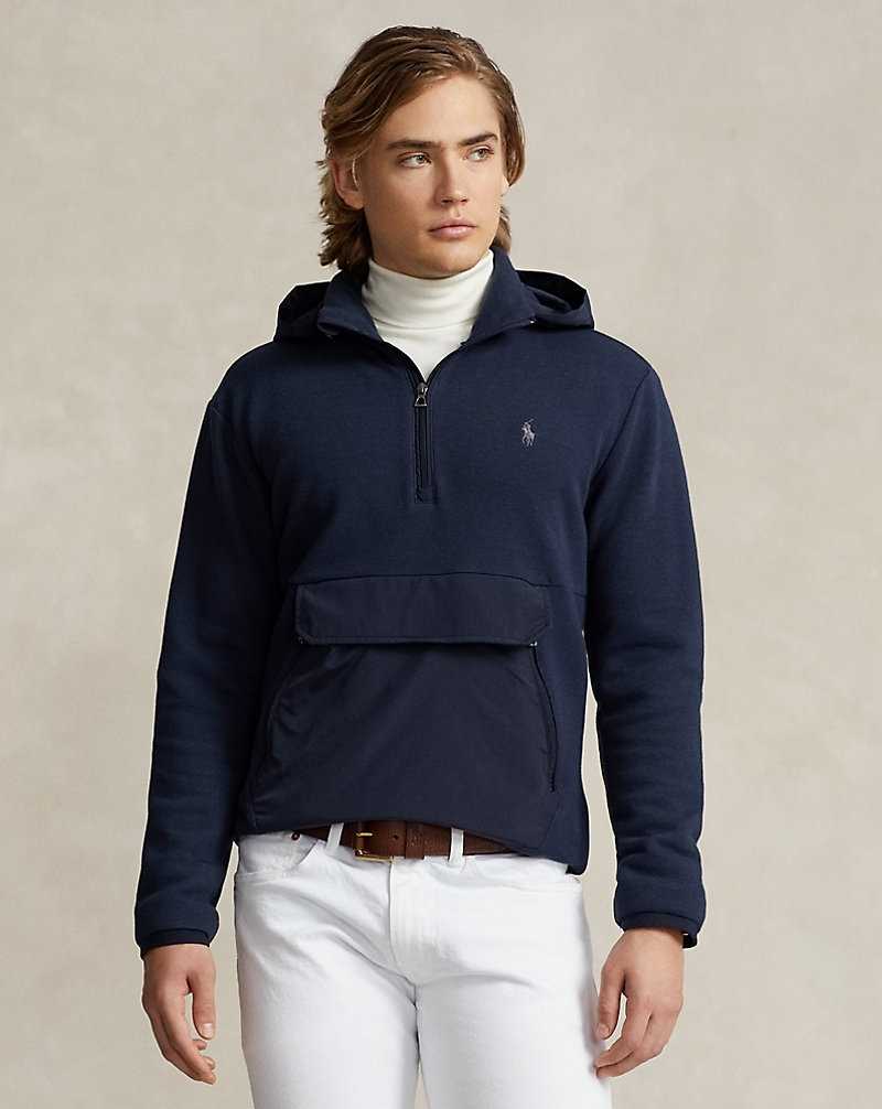 Sudadera con Capucha Ralph Lauren Hybrid Hooded Anorak Hombre Azul Marino | TJUOZWD-81 - vista 1