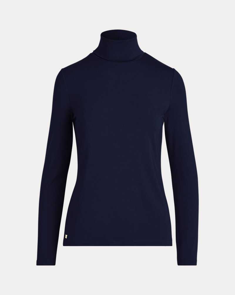 Sudadera con Capucha Ralph Lauren Jersey Roll Neck Mujer Azul Marino | XUYVGHK-01 - vista 2