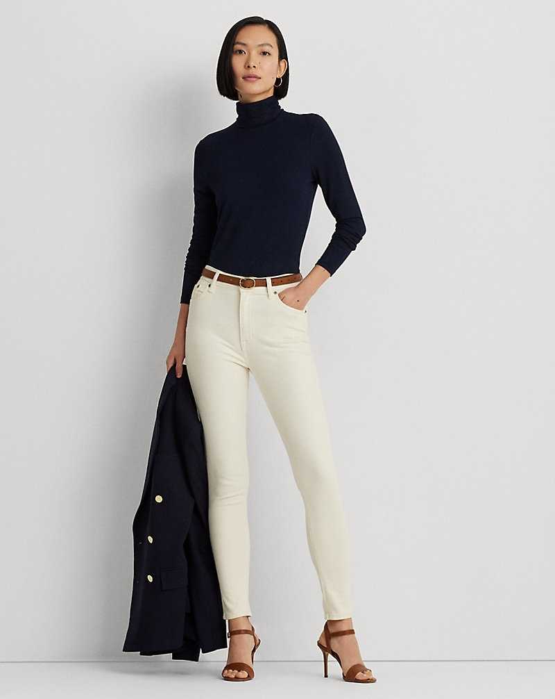 Sudadera con Capucha Ralph Lauren Jersey Roll Neck Mujer Azul Marino | XUYVGHK-01 - vista 3