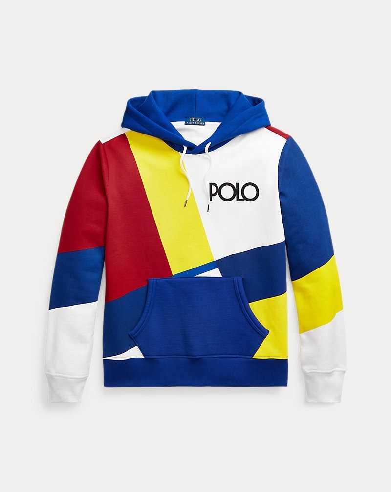 Sudadera con Capucha Ralph Lauren Logo Colour-Blocked Fleece Hombre Blancos | BRKUJWN-70 - vista 2