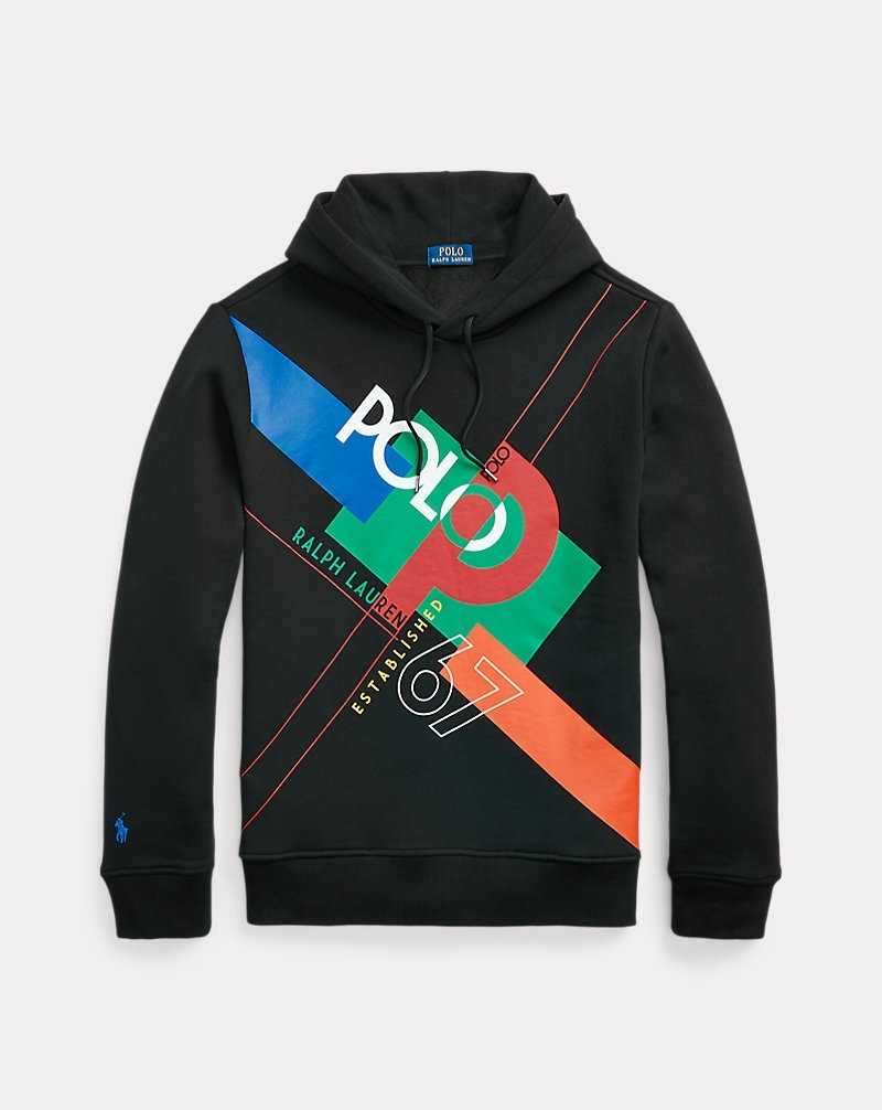 Sudadera con Capucha Ralph Lauren Logo Fleece Hombre Negros | BFHEXAI-60 - vista 2