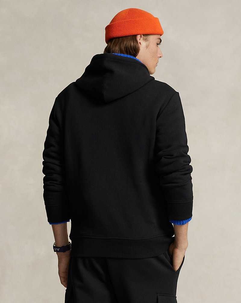 Sudadera con Capucha Ralph Lauren Logo Fleece Hombre Negros | BFHEXAI-60 - vista 4