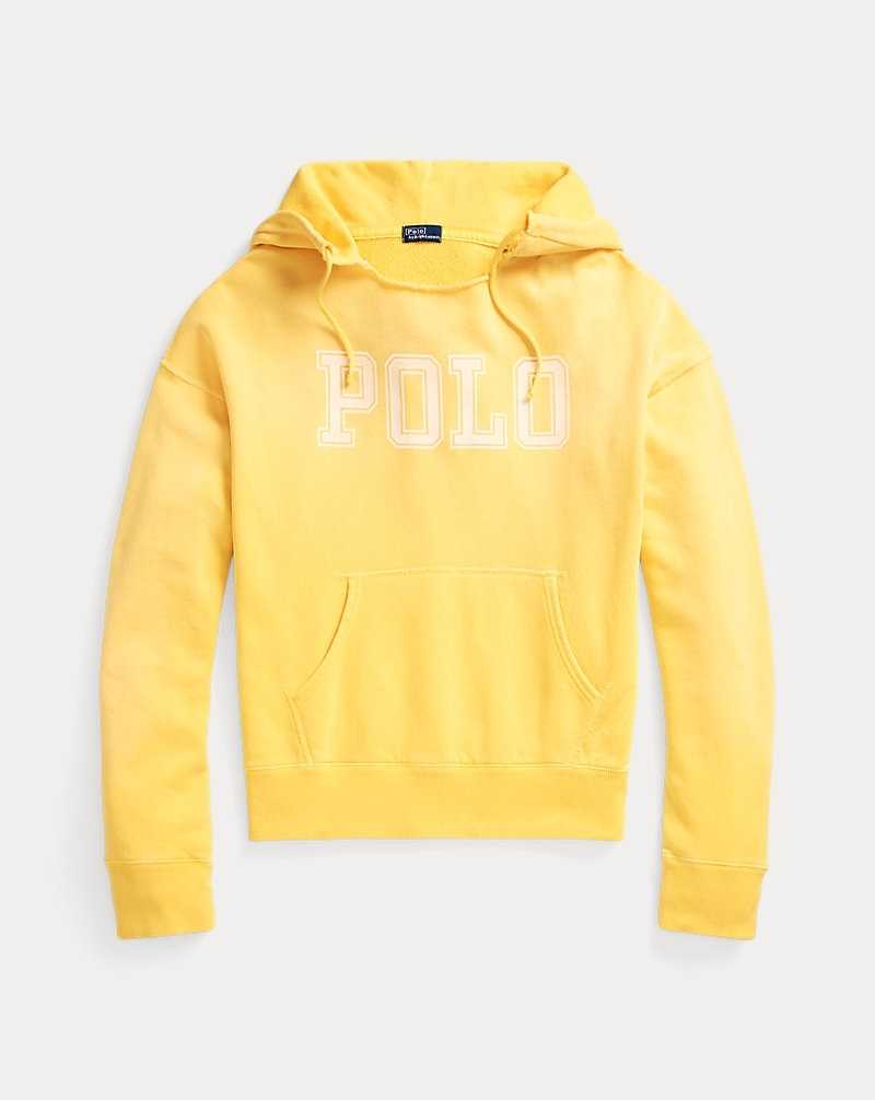 Sudadera con Capucha Ralph Lauren Logo Split-Neck Fleece Mujer Amarillos | CJOGYTW-31 - vista 2