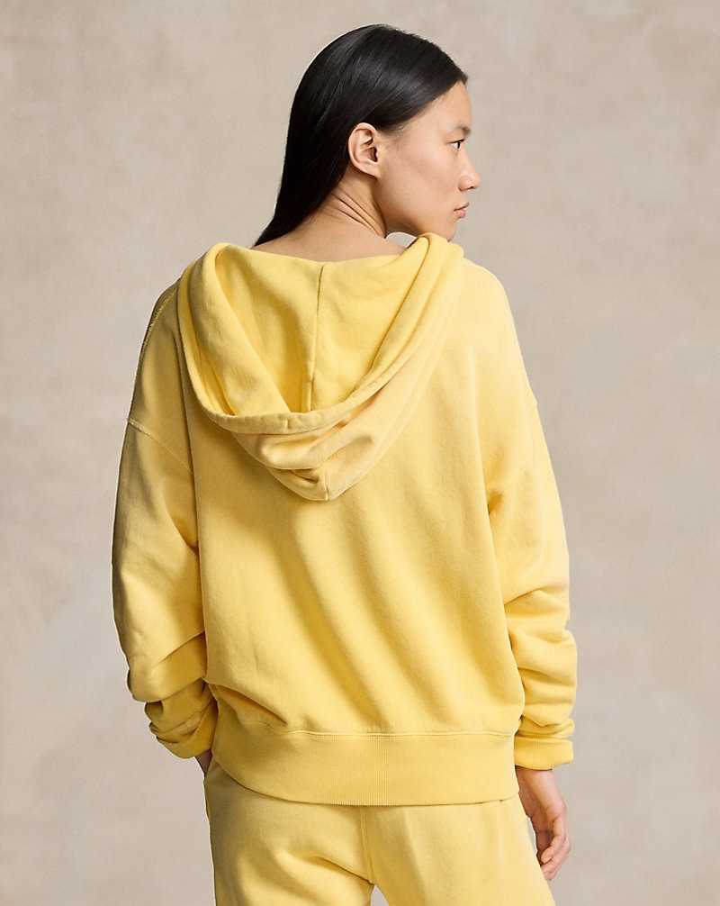 Sudadera con Capucha Ralph Lauren Logo Split-Neck Fleece Mujer Amarillos | CJOGYTW-31 - vista 4