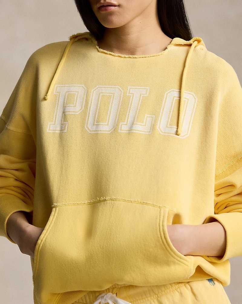 Sudadera con Capucha Ralph Lauren Logo Split-Neck Fleece Mujer Amarillos | CJOGYTW-31 - vista 5