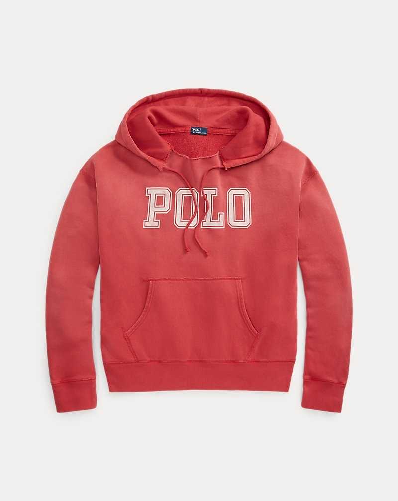 Sudadera con Capucha Ralph Lauren Logo Split-Neck Fleece Mujer Rojos | BACVZEK-30 - vista 2