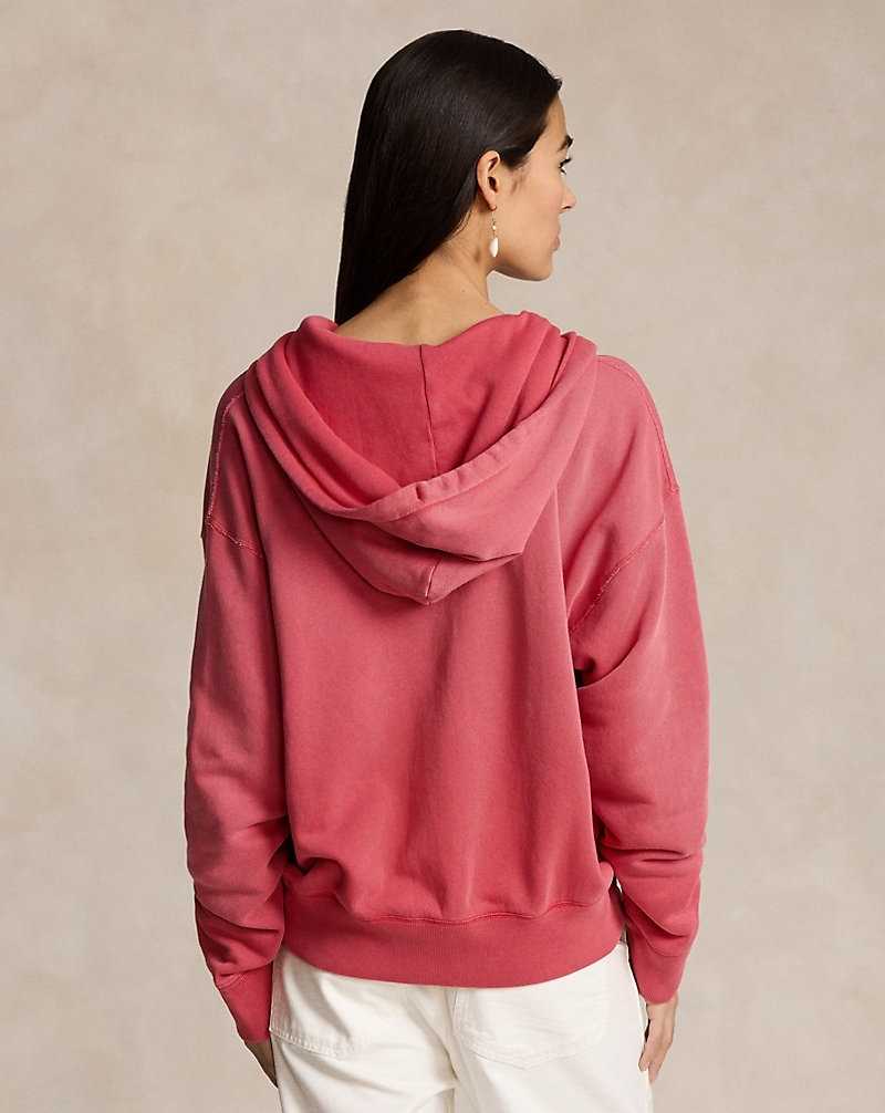 Sudadera con Capucha Ralph Lauren Logo Split-Neck Fleece Mujer Rojos | BACVZEK-30 - vista 4