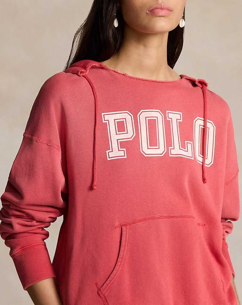 Sudadera con Capucha Ralph Lauren Logo Split-Neck Fleece Mujer Rojos | BACVZEK-30 - vista 5