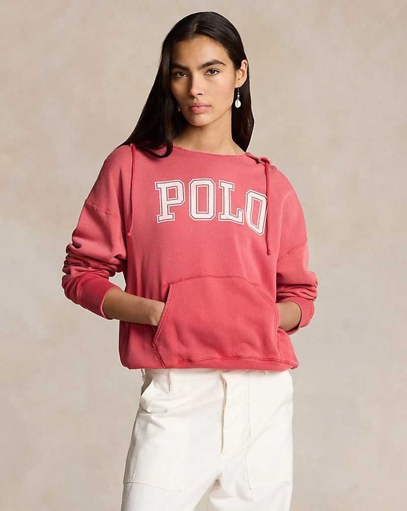 Sudadera con Capucha Ralph Lauren Logo Split-Neck Fleece Mujer Rojos | BACVZEK-30 - vista 1