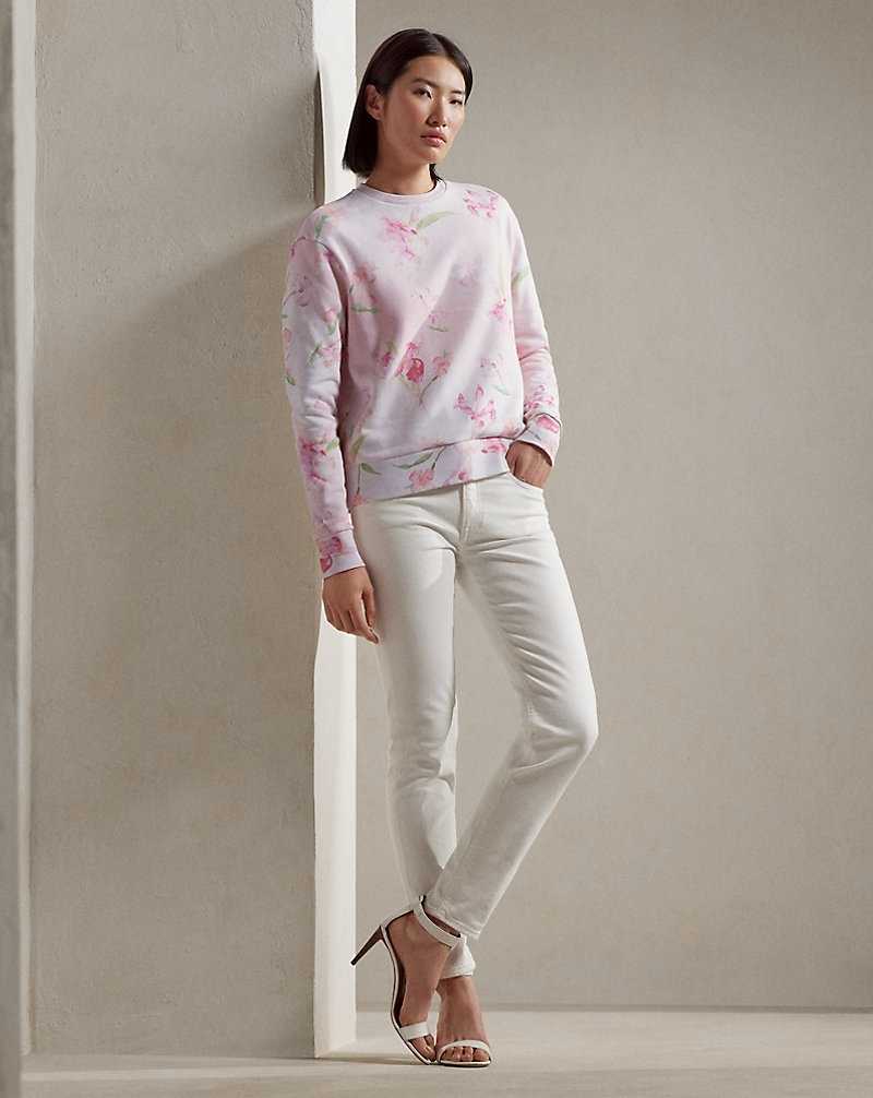 Sudadera con Capucha Ralph Lauren Lunar New Year Fleece Crewneck Mujer Rosas | WGJIRNP-81 - vista 3