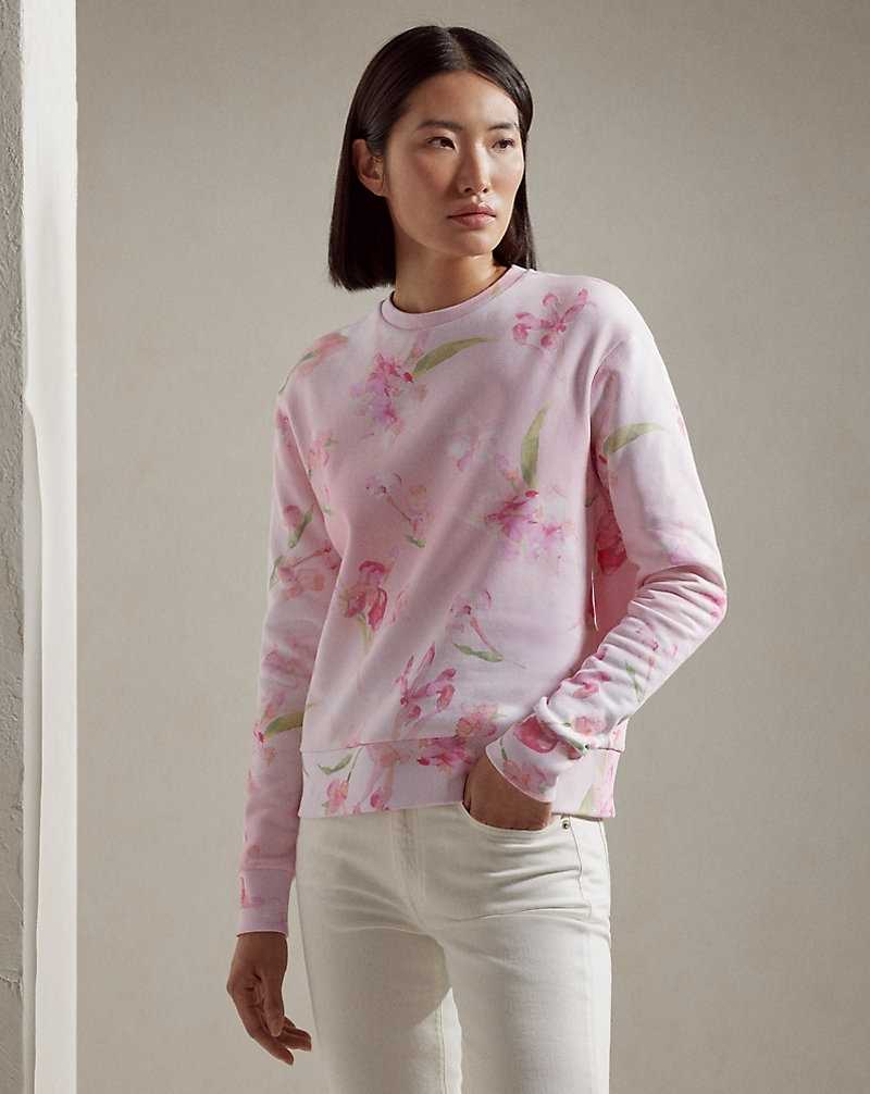 Sudadera con Capucha Ralph Lauren Lunar New Year Fleece Crewneck Mujer Rosas | WGJIRNP-81 - vista 1
