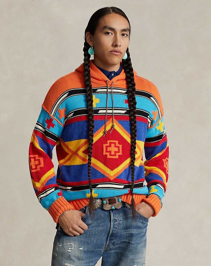 Sudadera con Capucha Ralph Lauren PRL x Naiomi Glasses Hooded Hombre Naranjas | XFIYHAV-56 - vista 3