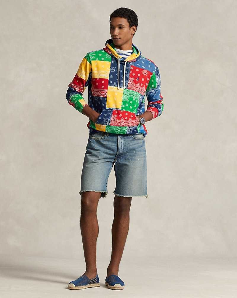 Sudadera con Capucha Ralph Lauren Patchwork-Print Spa Terry Hombre Archival Bandana | CYHUDOW-04 - vista 3