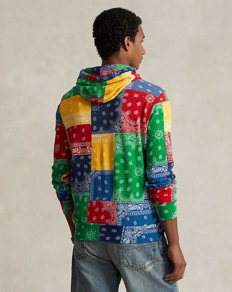 Sudadera con Capucha Ralph Lauren Patchwork-Print Spa Terry Hombre Archival Bandana | CYHUDOW-04 - vista 4