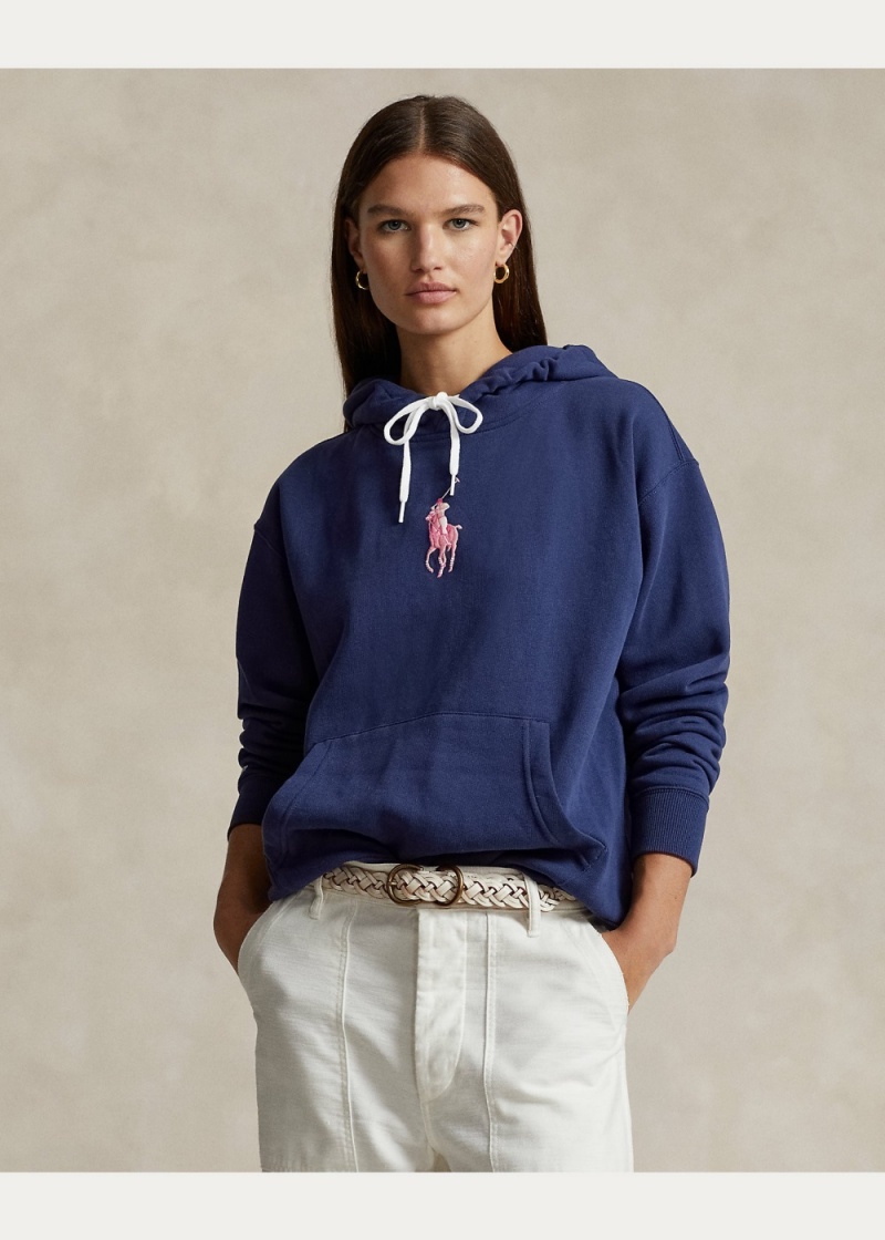 Sudadera con Capucha Pink Pony Fleece Mujer Azul Marino | XEYF09826 - vista 4