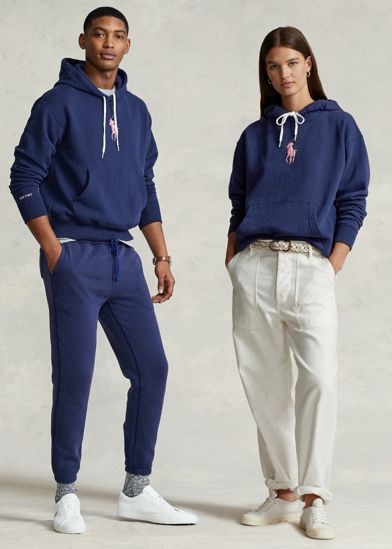 Sudadera con Capucha Pink Pony Fleece Mujer Azul Marino | XEYF09826 - vista 1