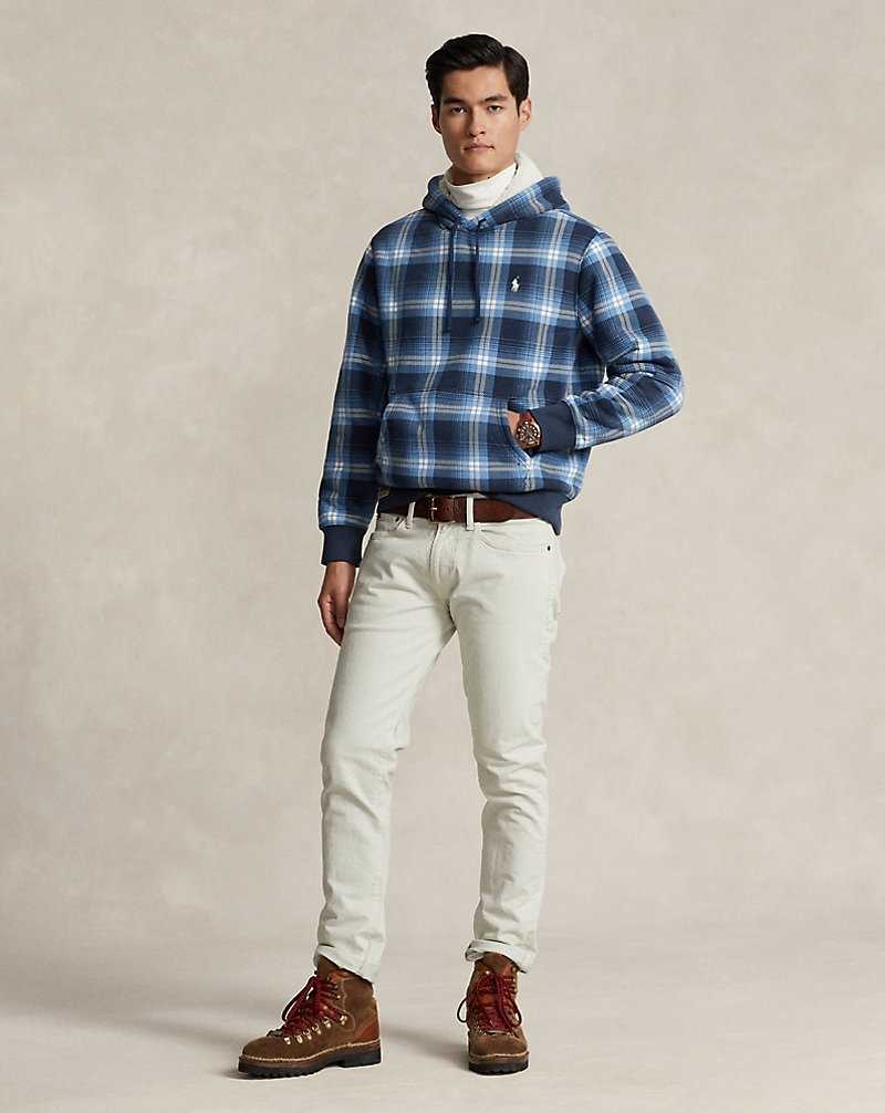 Sudadera con Capucha Ralph Lauren Plaid Fleece Hombre Outdoor Ombre Plaid | NFSYILR-21 - vista 3