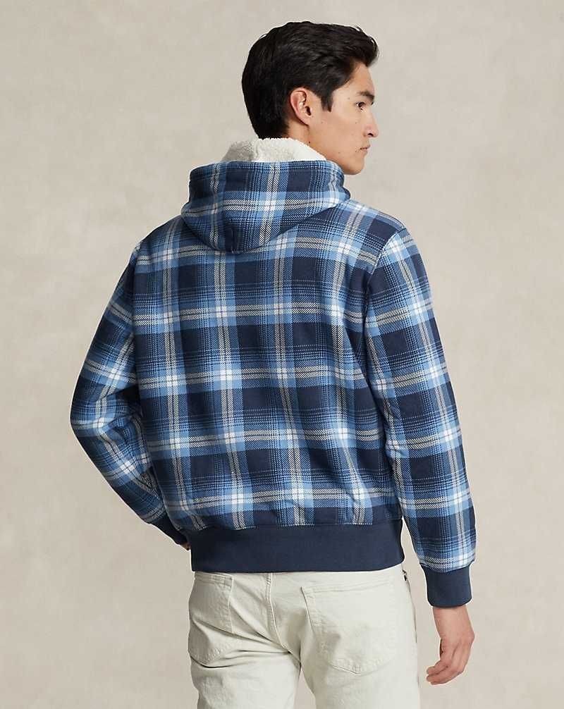 Sudadera con Capucha Ralph Lauren Plaid Fleece Hombre Outdoor Ombre Plaid | NFSYILR-21 - vista 4