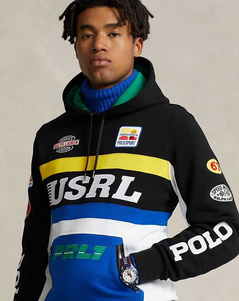 Sudadera con Capucha Ralph Lauren Racing Hombre Negros | WSYCGUR-50 - vista 5