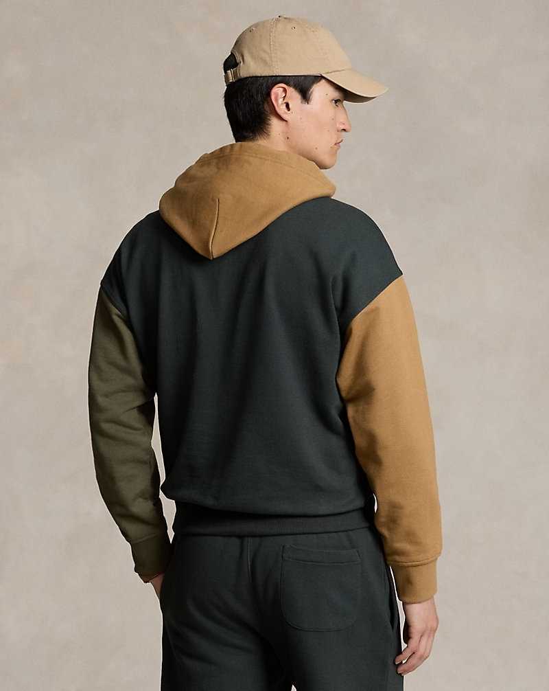 Sudadera con Capucha Ralph Lauren Relaxed Fit Logo Fleece Hombre Negros | BCIERVG-64 - vista 4