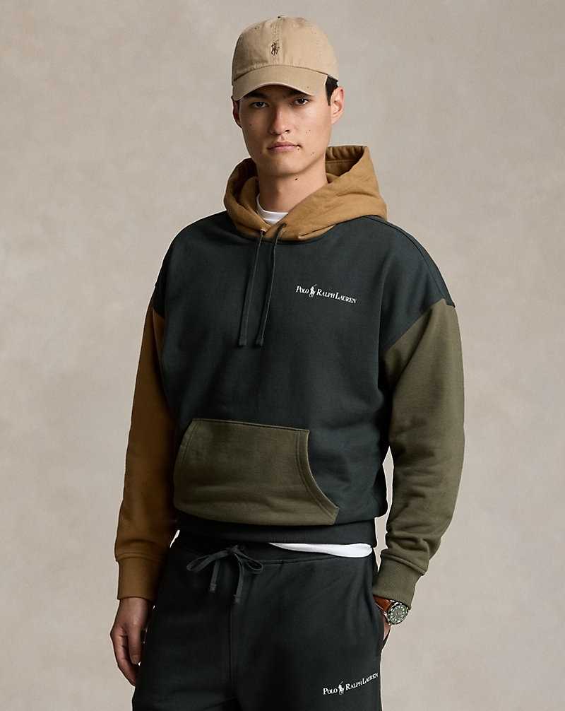 Sudadera con Capucha Ralph Lauren Relaxed Fit Logo Fleece Hombre Negros | BCIERVG-64 - vista 1