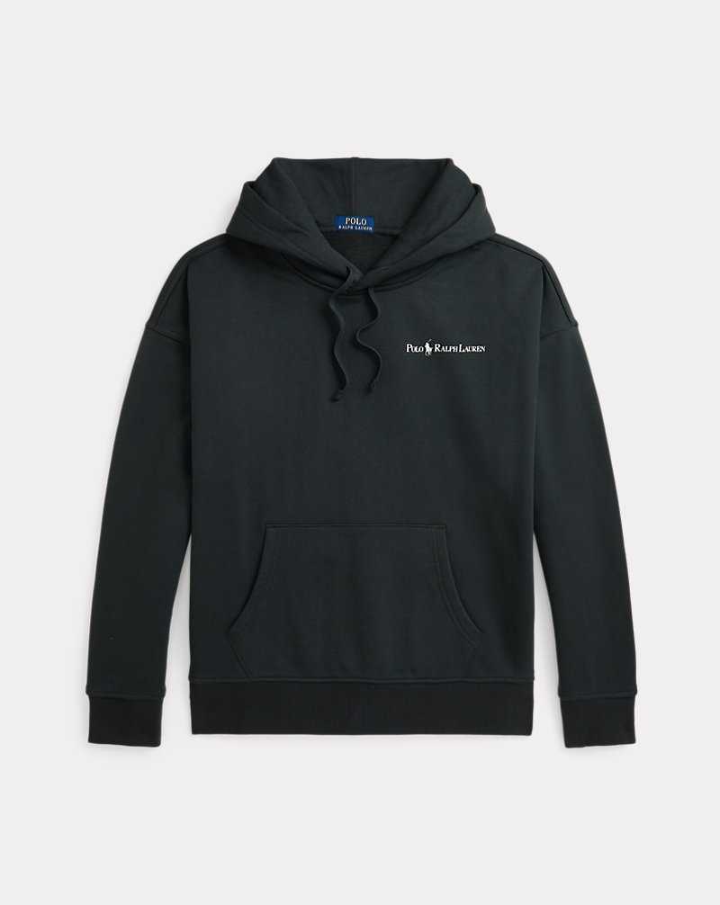 Sudadera con Capucha Ralph Lauren Relaxed Fit Logo Fleece Hombre Negros | HTDBFIX-82 - vista 2