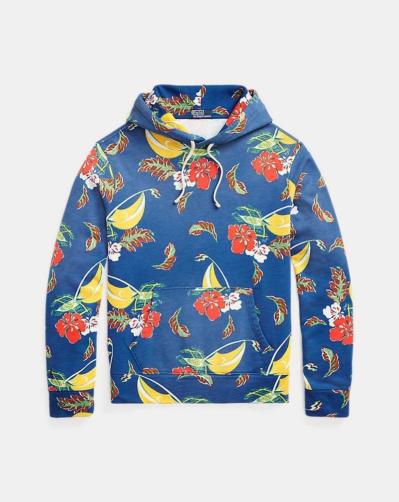 Sudadera con Capucha Ralph Lauren Sailboat-Floral Fleece Hombre Azur | MFZXYHP-49 - vista 2
