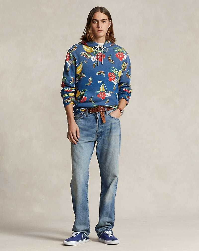 Sudadera con Capucha Ralph Lauren Sailboat-Floral Fleece Hombre Azur | MFZXYHP-49 - vista 3