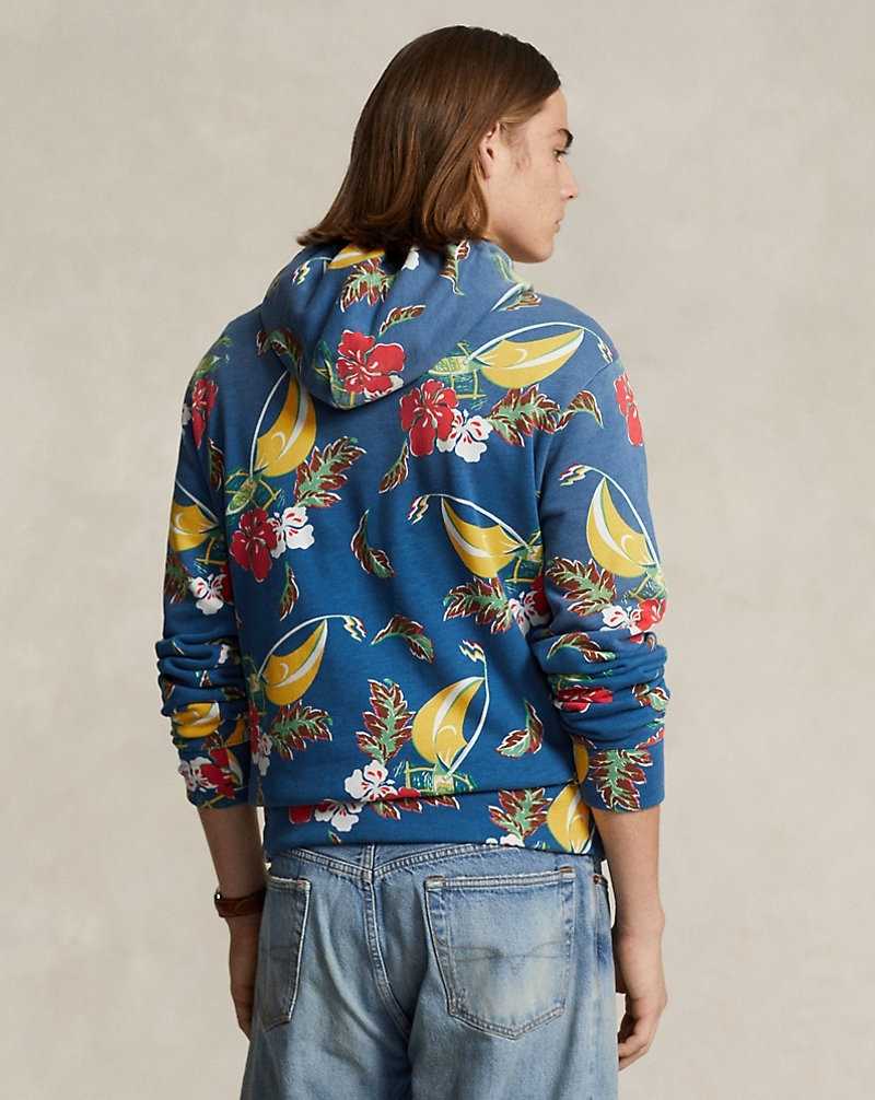 Sudadera con Capucha Ralph Lauren Sailboat-Floral Fleece Hombre Azur | MFZXYHP-49 - vista 4