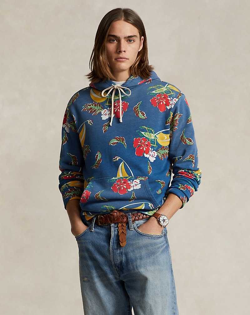Sudadera con Capucha Ralph Lauren Sailboat-Floral Fleece Hombre Azur | MFZXYHP-49 - vista 1