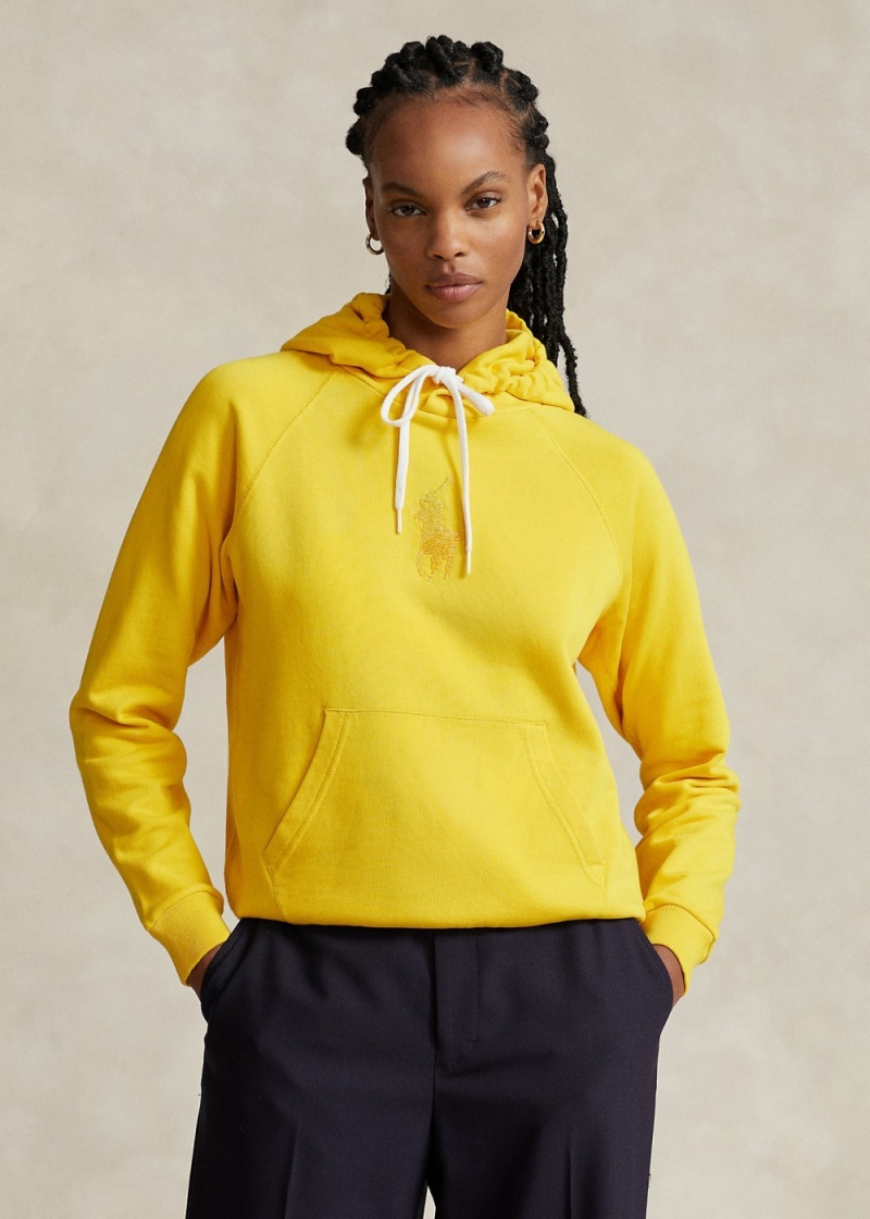 Sudadera con Capucha Shrunken Fit Big Pony Mujer Amarillos | RLYQ84173 - vista 1