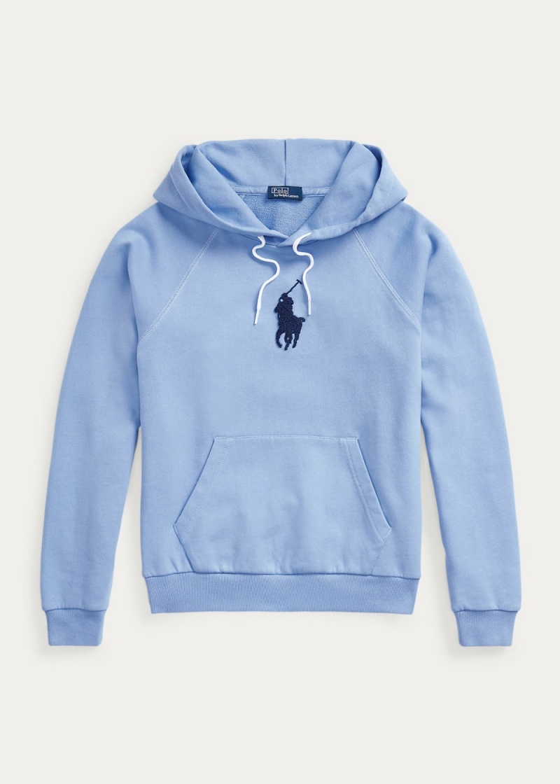 Sudadera con Capucha Shrunken Fit Big Pony Fleece Mujer Azules | EHYD07982 - vista 2
