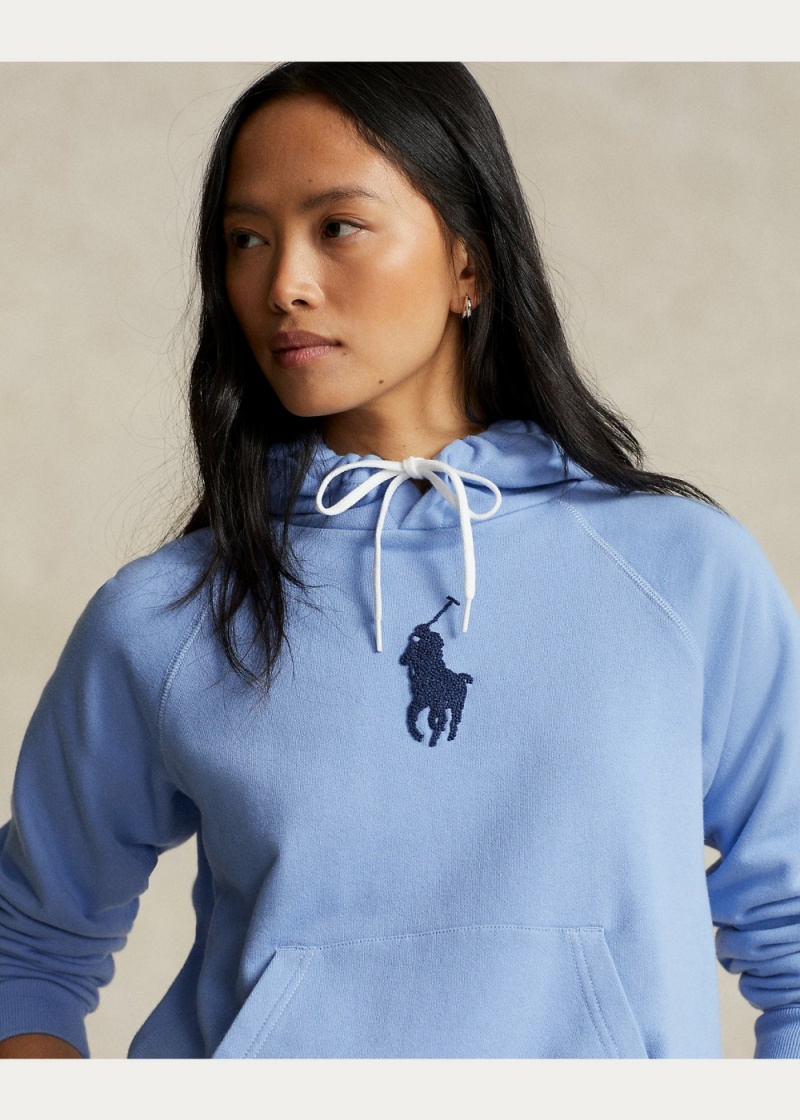 Sudadera con Capucha Shrunken Fit Big Pony Fleece Mujer Azules | EHYD07982 - vista 4