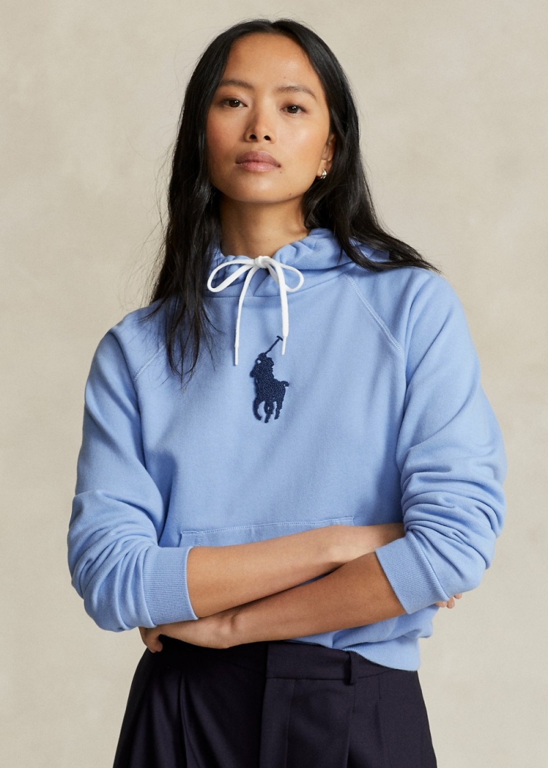 Sudadera con Capucha Shrunken Fit Big Pony Fleece Mujer Azules | EHYD07982 - vista 1