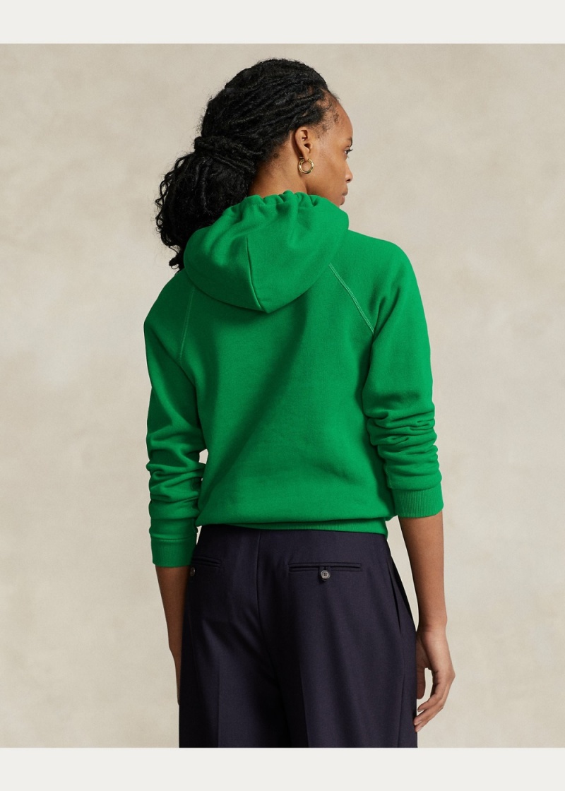 Sudadera con Capucha Shrunken Fit Big Pony Fleece Mujer Marrom | TDVG74968 - vista 4
