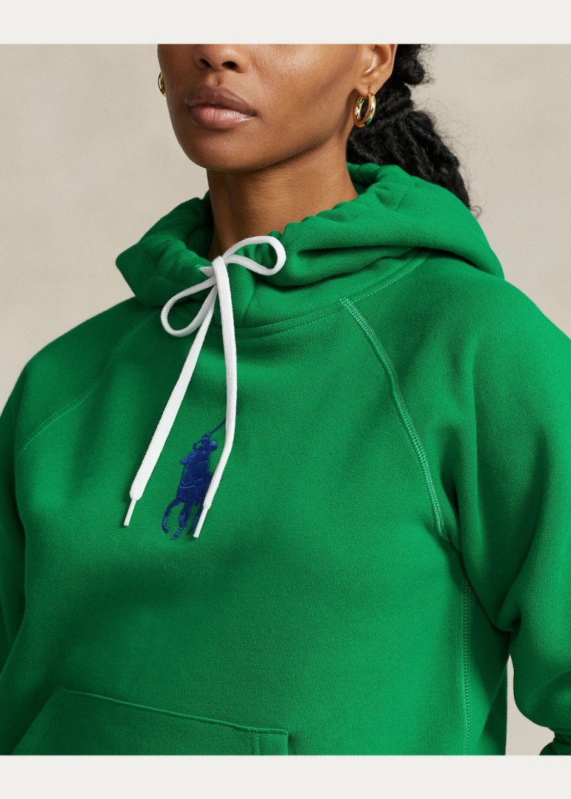 Sudadera con Capucha Shrunken Fit Big Pony Fleece Mujer Marrom | TDVG74968 - vista 5