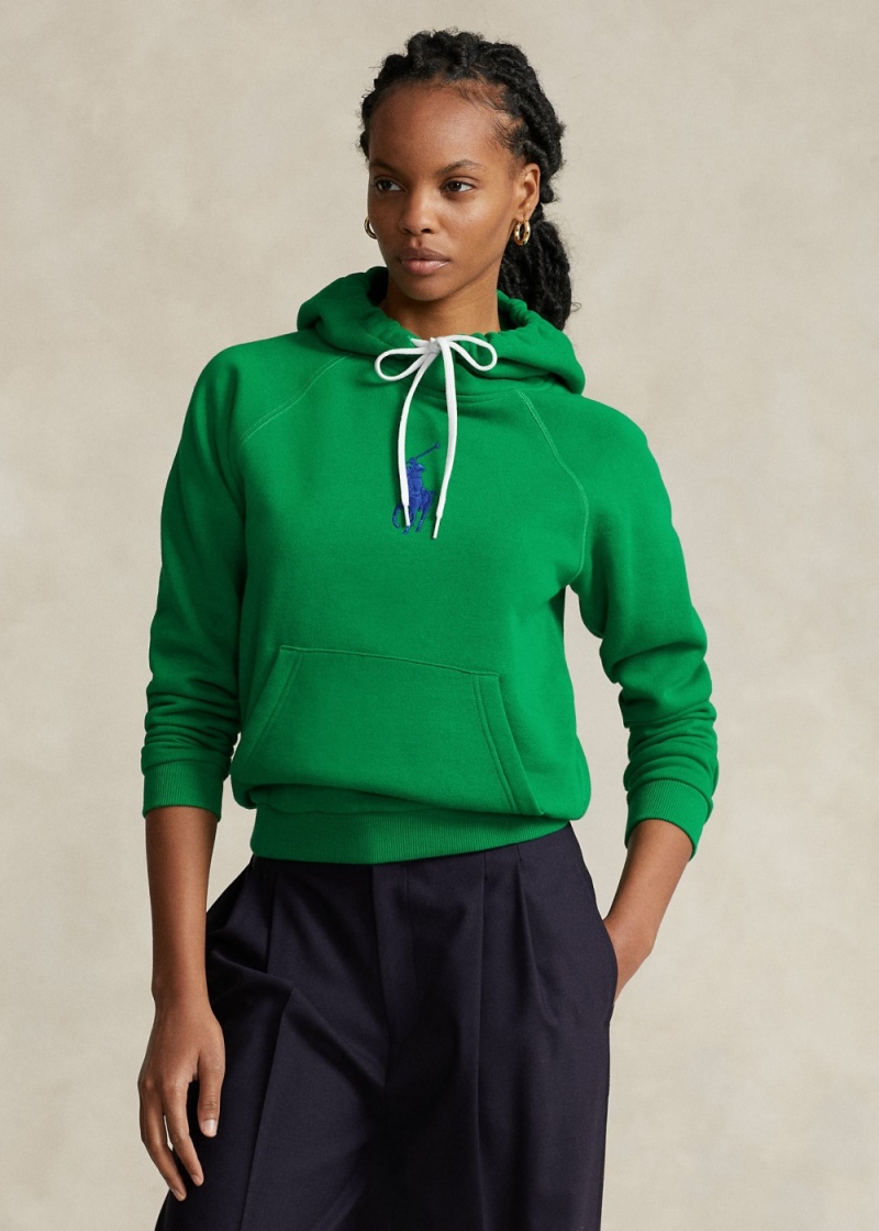 Sudadera con Capucha Shrunken Fit Big Pony Fleece Mujer Marrom | TDVG74968 - vista 1