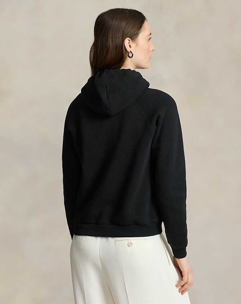 Sudadera con Capucha Ralph Lauren Shrunken Fit Fleece Mujer Negros | AQWILGK-62 - vista 4
