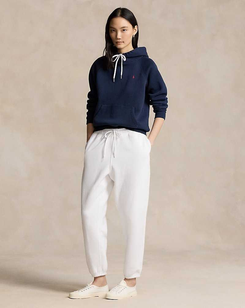 Sudadera con Capucha Ralph Lauren Shrunken Fit Fleece Mujer Azul Marino | MDAKJNE-17 - vista 3