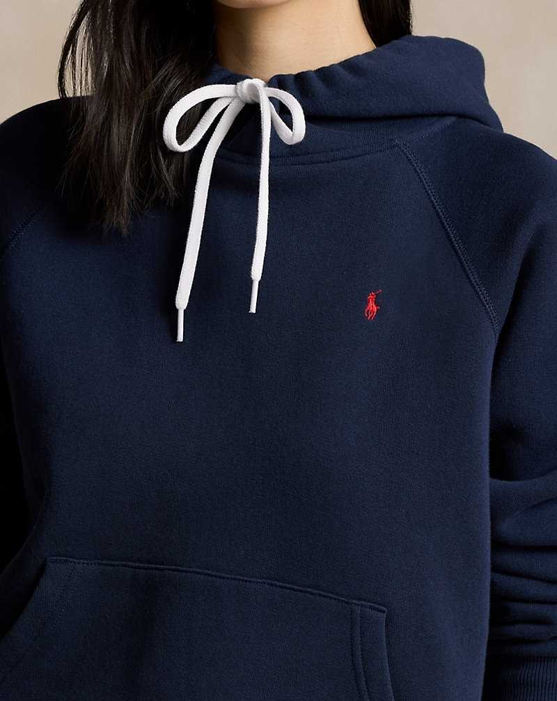 Sudadera con Capucha Ralph Lauren Shrunken Fit Fleece Mujer Azul Marino | MDAKJNE-17 - vista 5