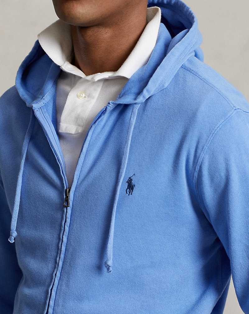 Sudadera con Capucha Ralph Lauren Spa Terry Full-Zip Hombre Azules | OFLYDGA-59 - vista 5
