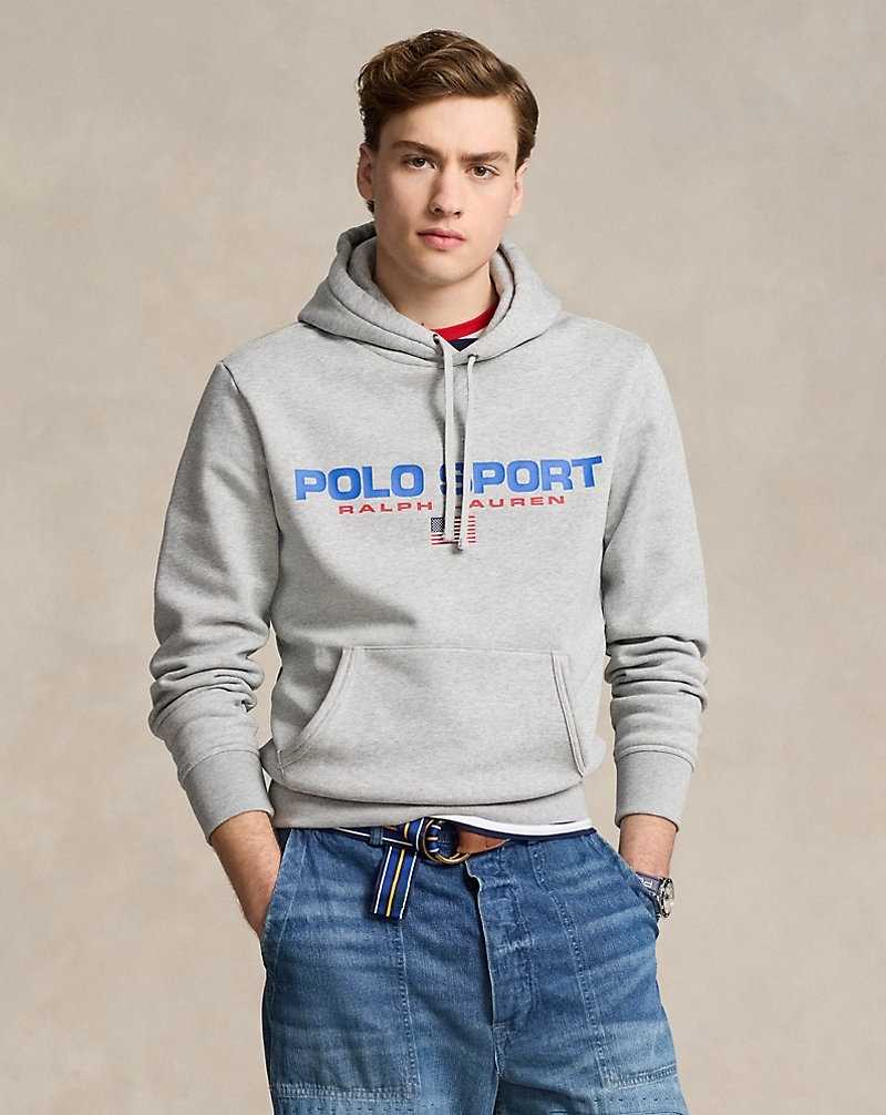 Sudadera con Capucha Ralph Lauren Sport Fleece Hombre Andover Heather | TCEBPXO-35 - vista 3