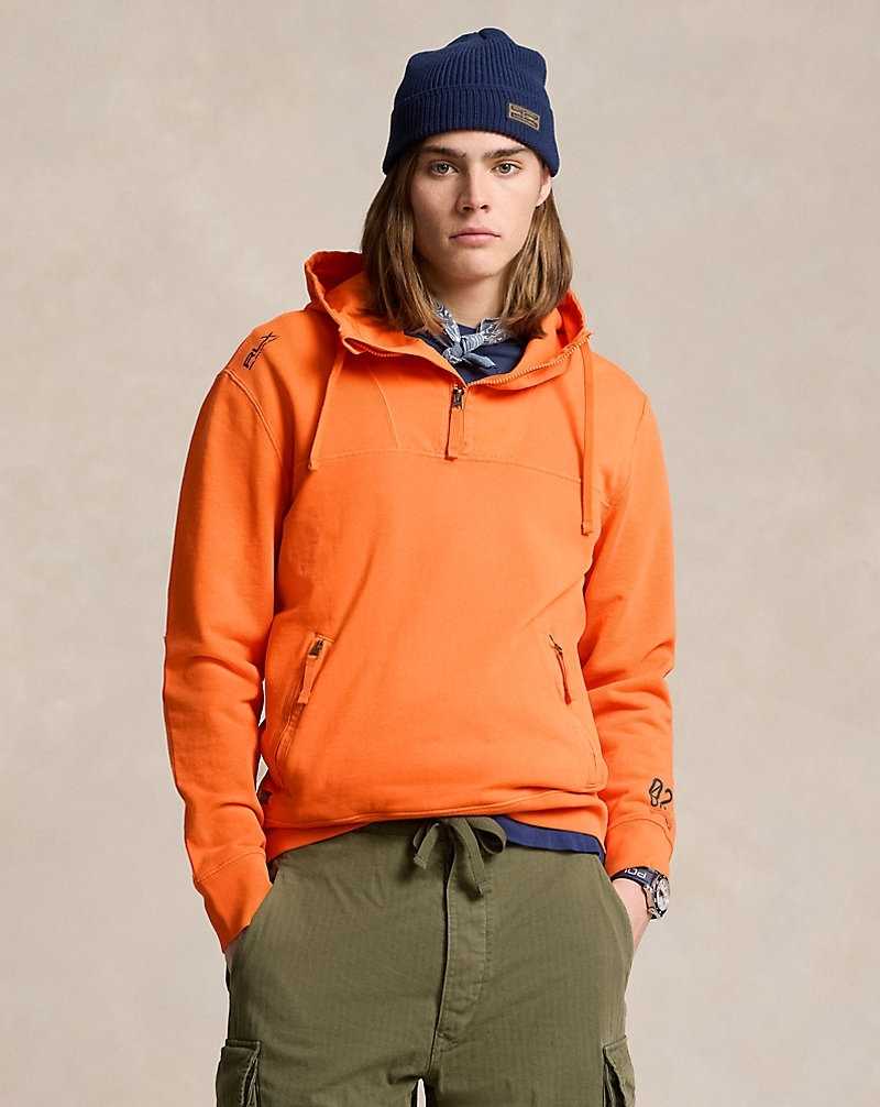 Sudadera con Capucha Ralph Lauren Terry-Back Fleece Quarter-Zip Hombre Naranjas | LHJNZGF-35 - vista 1