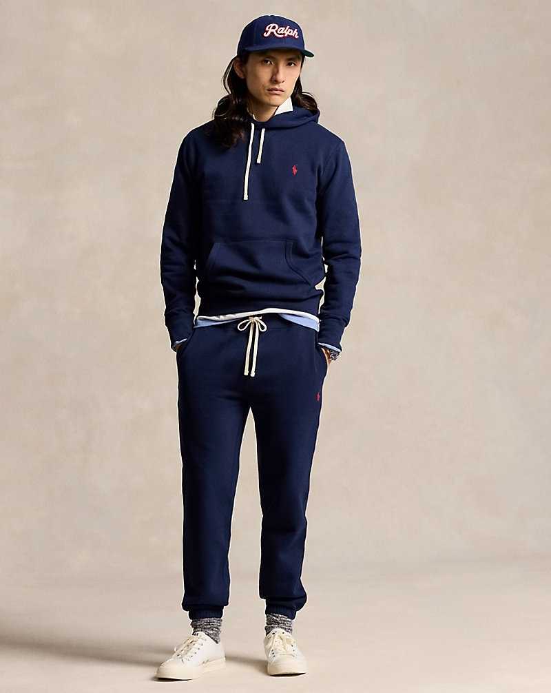 Sudadera con Capucha Ralph Lauren The RL Fleece Hombre Azul Marino | KQBFHTP-59 - vista 3