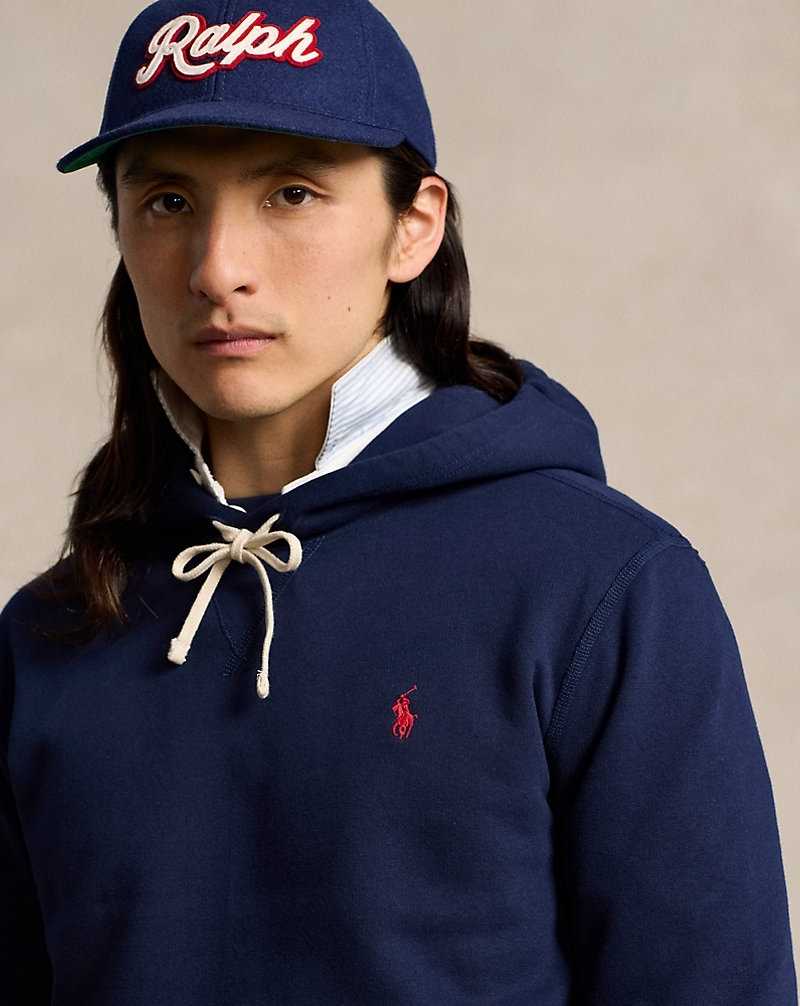 Sudadera con Capucha Ralph Lauren The RL Fleece Hombre Azul Marino | KQBFHTP-59 - vista 5