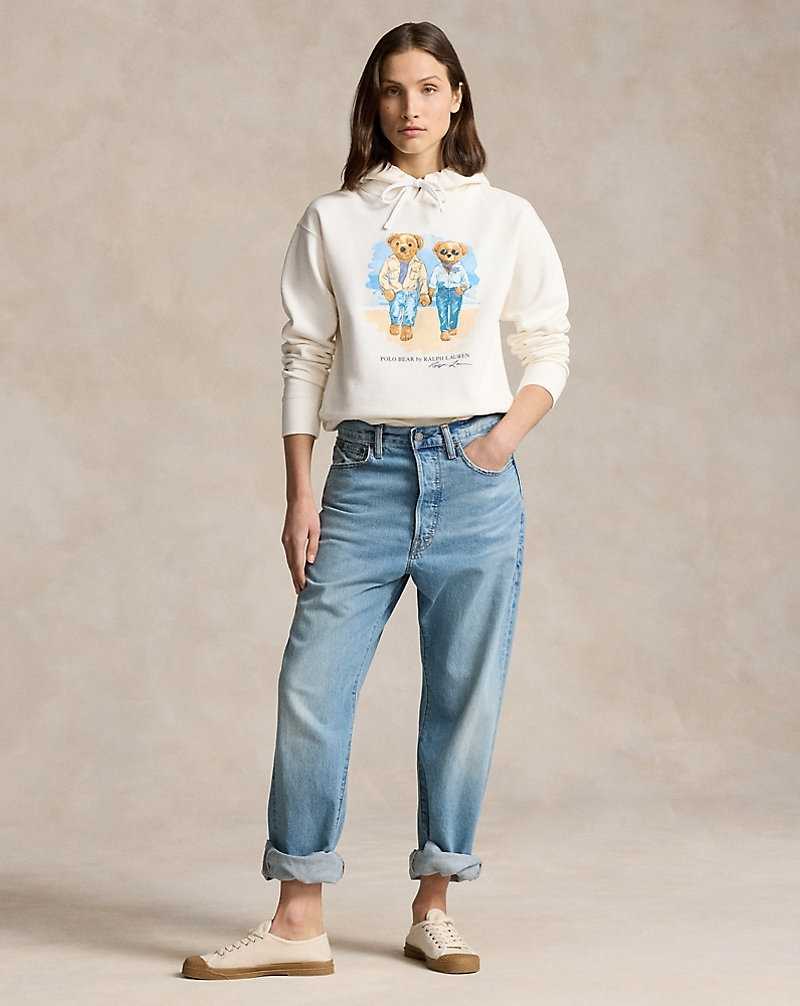 Sudadera con Capucha Ralph Lauren The Ralph Ricky Bear Fleece Mujer Nevis | VNWLAGX-62 - vista 3